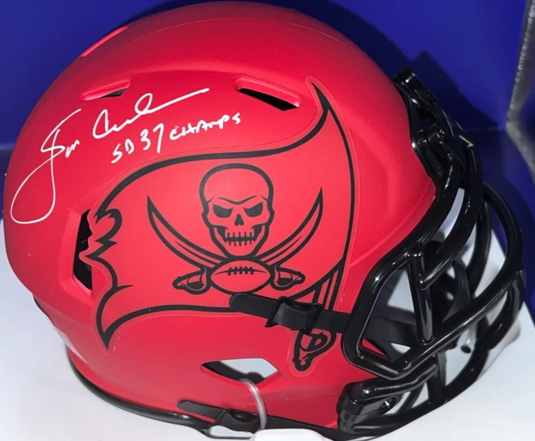 JON GRUDEN TAMPA BAY BUCCANEERS SB 37 CHAMPS  BECKETT RAVE SIGNED MINI HELMET