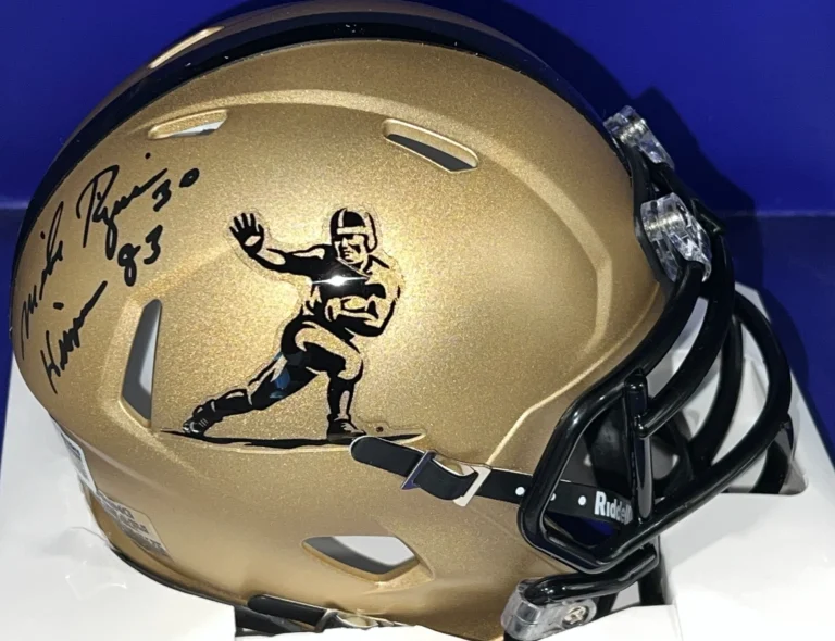 MIKE ROZIER NEBRASKA CORNHUSKERS HEISMAN 83 BECKETT SIGNED HEISMAN MINI HELMET