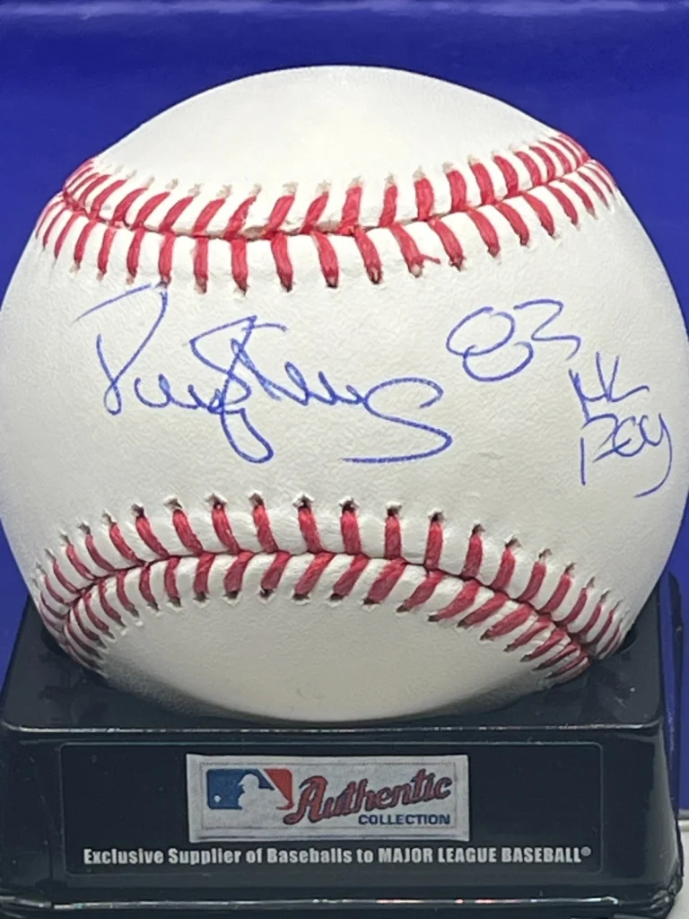 DARRYL STRAWBERRY NEW YORK METS 83 NL ROY  BECKETT SIGNED OML BASEBALL