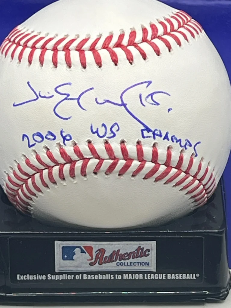 JIM EDMONDS ST. LOUIS CARDINALS 2006 WS CHAMPS  BECKETT SIGNED OML BASEBALL