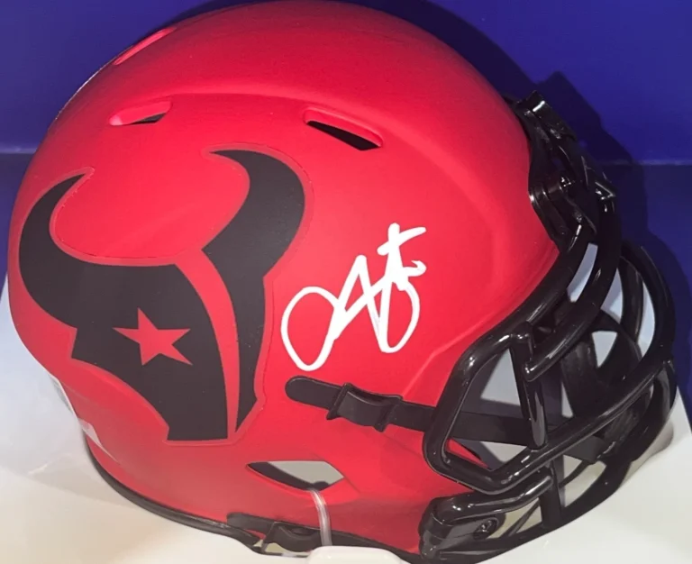 ARIAN FOSTER HOUSTON TEXANS BECKETT AUTHENTICATED SIGNED RAVE MINI HELMET