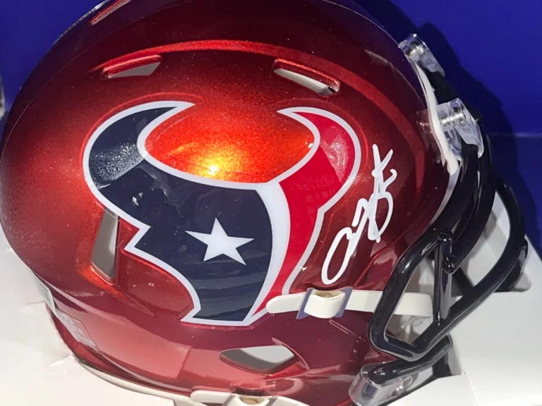 ARIAN FOSTER HOUSTON TEXANS BECKETT AUTHENTICATED SIGNED 2022 ALT MINI HELMET