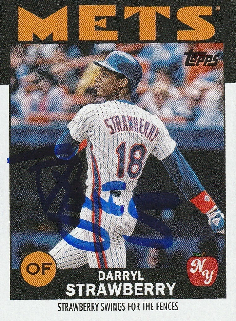 DARRYL STRAWBERRY NEW YORK METS SIGNED TOPPS ONCE UPON A TIME 2021 CARD #19