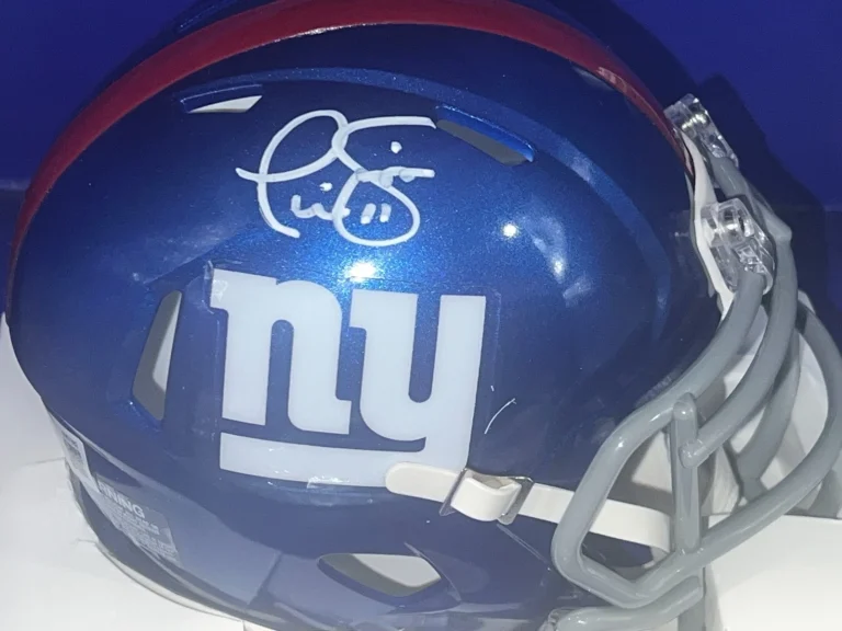 PHIL SIMMS NEW YORK GIANTS BECKETT AUTHENTICATED SIGNED MINI HELMET