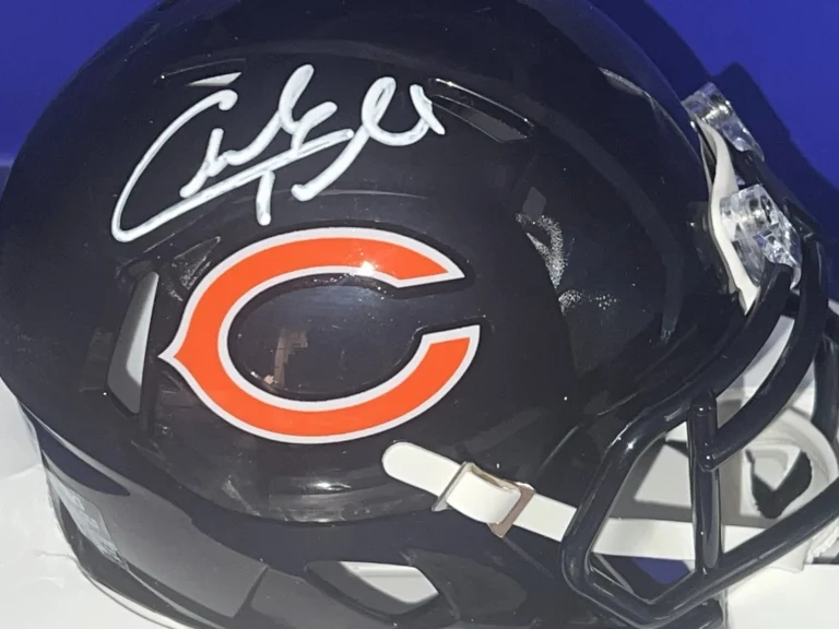CHARLES TILLMAN CHICAGO BEARS BECKETT AUTHENTICATED SIGNED MINI HELMET