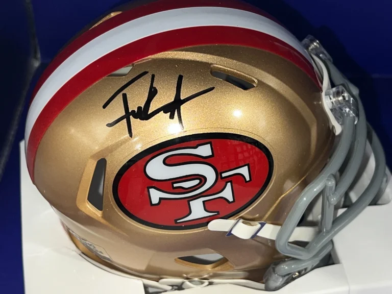 FRANK GORE SAN FRANCISCO 49ERS  JSA AUTHENTICATED SIGNED MINI HELMET