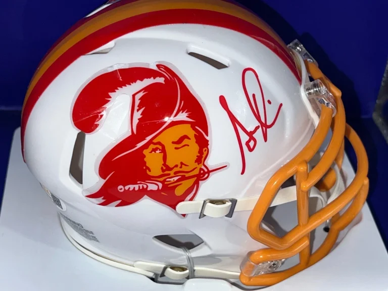 SIMEON RICE TAMPA BAY BUCCANEERS JSA AUTHENTICATED SIGNED THROWBACK MINI HELMET