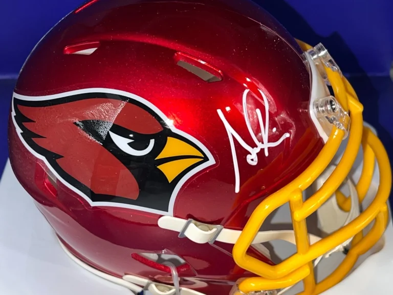 SIMEON RICE ARIZONA CARDINALS JSA AUTHENTICATED SIGNED FLASH MINI HELMET