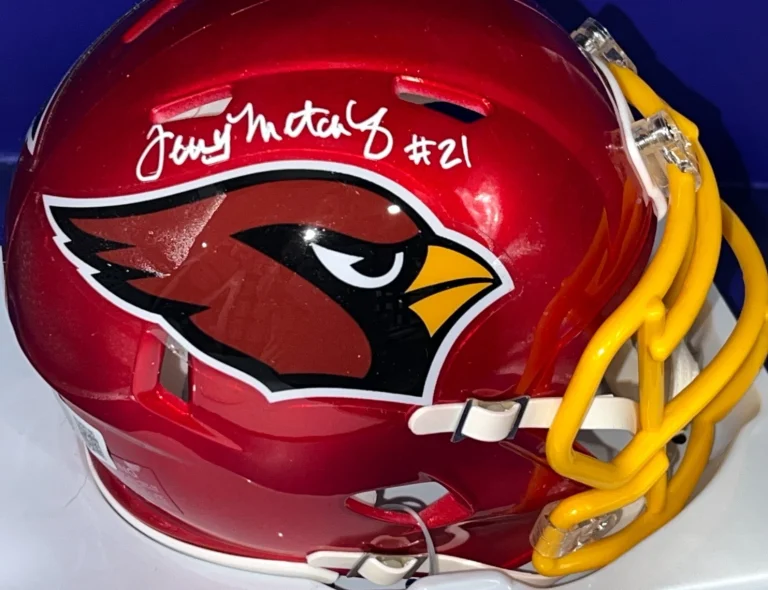 TERRY METCALF ST. LOUIS CARDINALS BECKETT AUTHENTIC SIGNED FLASH MINI HELMET