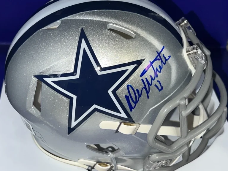 DANNY WHITE DALLAS COWBOYS  BECKETT AUTHENTICATED SIGNED SPEED MINI HELMET