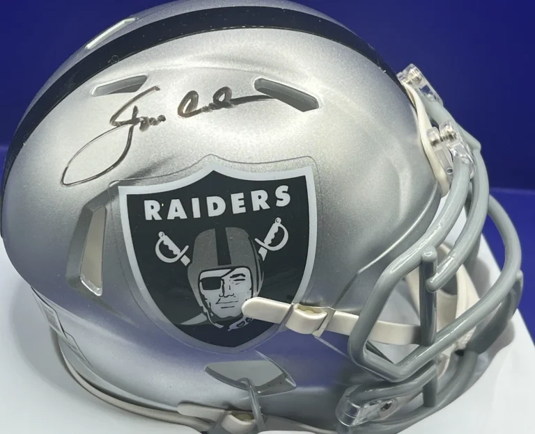 JON GRUDEN OAKLAND RAIDERS BECKETT AUTHENTICATED SIGNED MINI HELMET