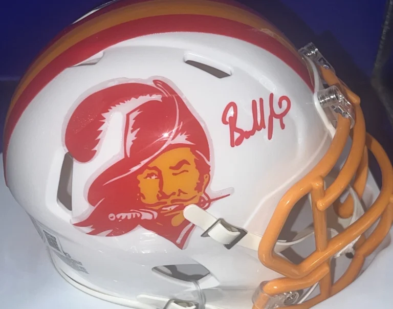 BAKER MAYFIELD TAMPA BAY BUCCANEERS THROWBACK BECKETT AUTHENTICATED SIGNED MINI