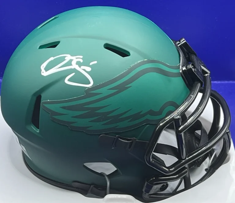 DONOVAN MCNABB PHILADELPHIA EAGLES BECKETT AUTHENTICATED SIGNED RAVE MINI HELMET