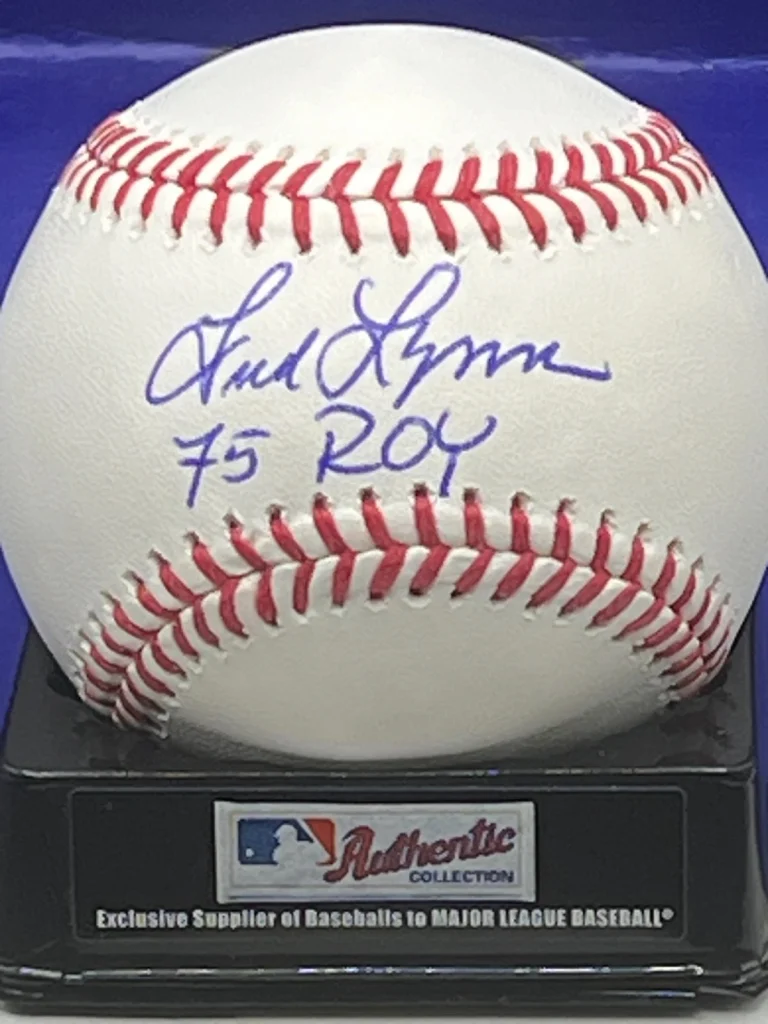FRED LYNN BOSTON RED SOX 75 ROY BECKETT AUTHENTICATED SIGNED OML BASEBALL