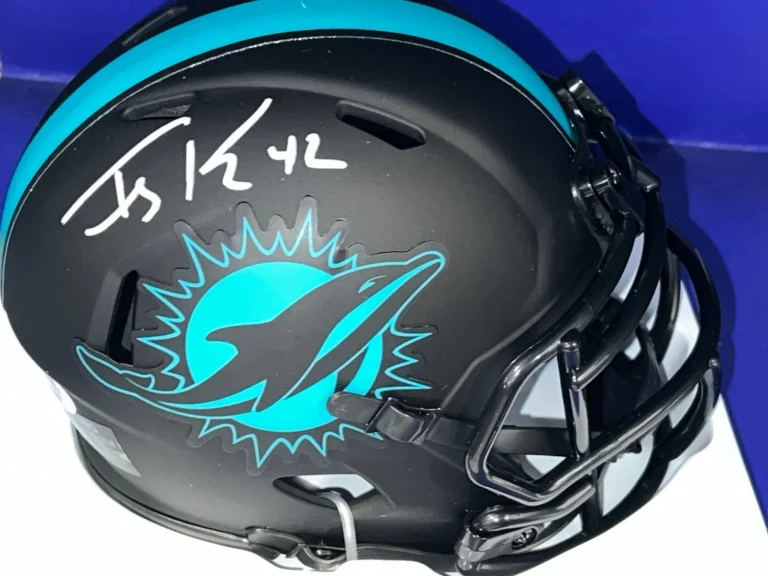TERRY KIRBY MIAMI DOLPHINS PSA AUTHENTICATED  SIGNED ECLIPSE MINI HELMET