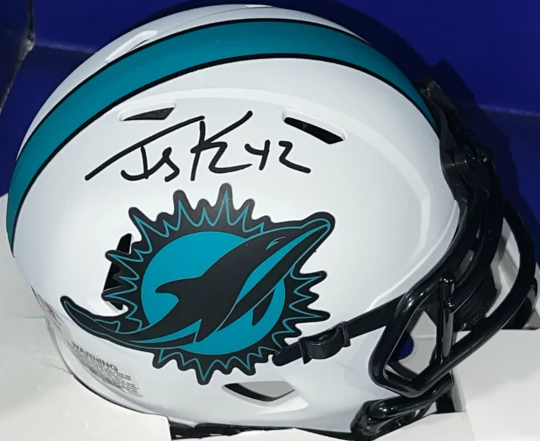 TERRY KIRBY MIAMI DOLPHINS PSA AUTHENTICATED  SIGNED LUNAR ECLIPSE MINI HELMET