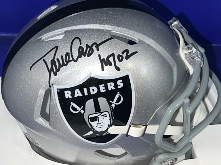 DAVE CASPER OAKLAND RAIDERS HOF 02 PSA AUTHENTICATED SIGNED MINI HELMET