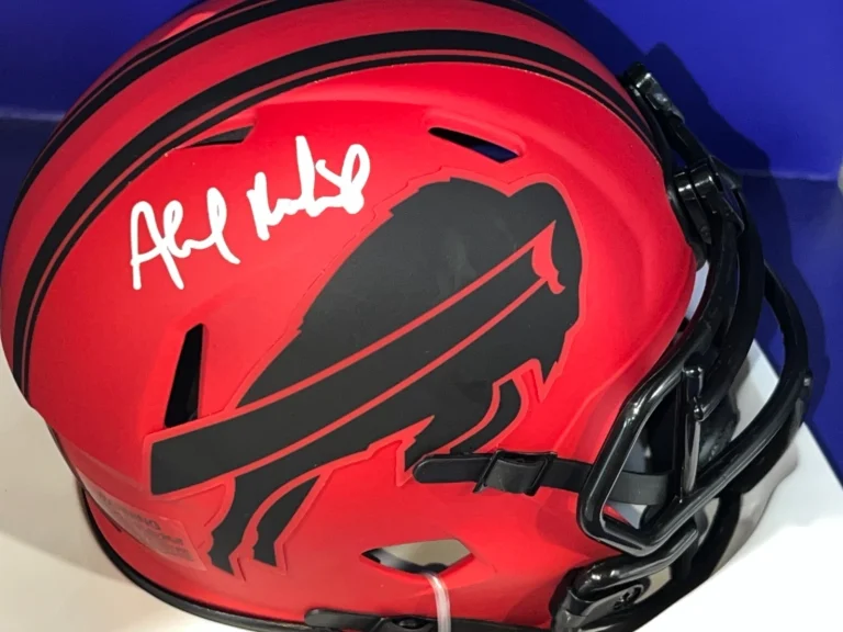 AHMAD RASHAD BUFFALO BILLS  BECKETT SIGNED RAVE MINI HELMET