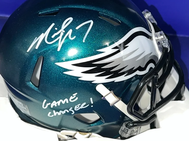 MICHAEL VICK PHILADELPHIA EAGLES GAME CHANGER  JSA AUTHENITC SIGNED MINI HELMET