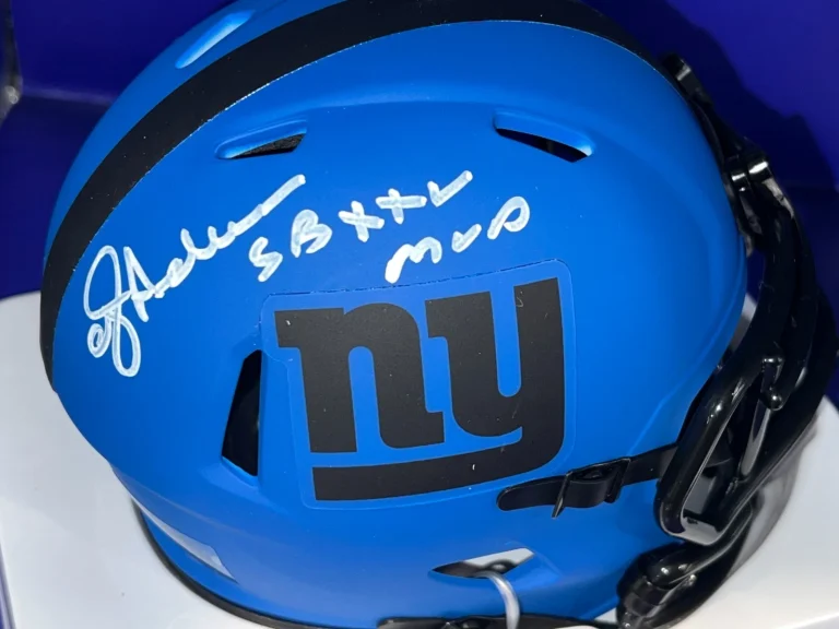 O.J. ANDERSON NEW YORK GIANTS SB XXV MVP SIGNED RAVE MINI HELMET