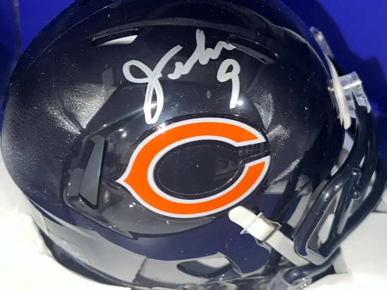 JIM MCMAHON CHICAGO BEARS  BECKETT AUTHENTICATED SIGNED MINI HELMET