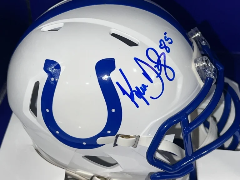 KEN DILGER INDIANAPOLIS COLTS JSA AUTHENTICATED SIGNED THROWBACK MINI HELMET