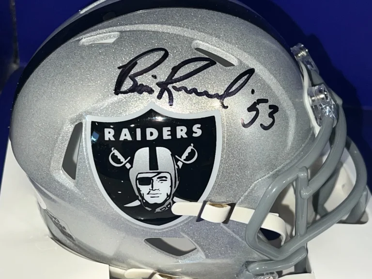 BILL ROMANOWSKI OAKLAND RAIDERS  BECKETT AUTHENTICATED SIGNED MINI HELMET