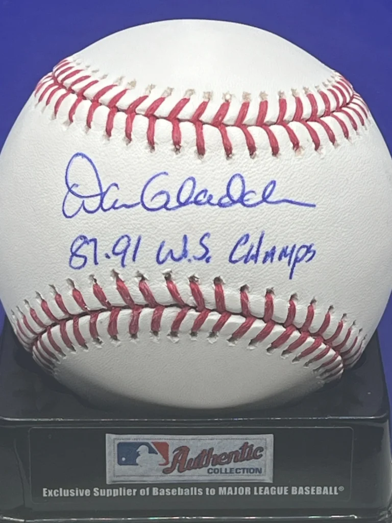 DAN GLADDEN MINNESOTA TWINS 87, 91 WS CHAMPS  SIGNED OML BASEBALL