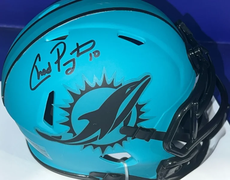 CHAD PENNINGTON MIAMI DOLPHINS  SIGNED RAVE MINI HELMET