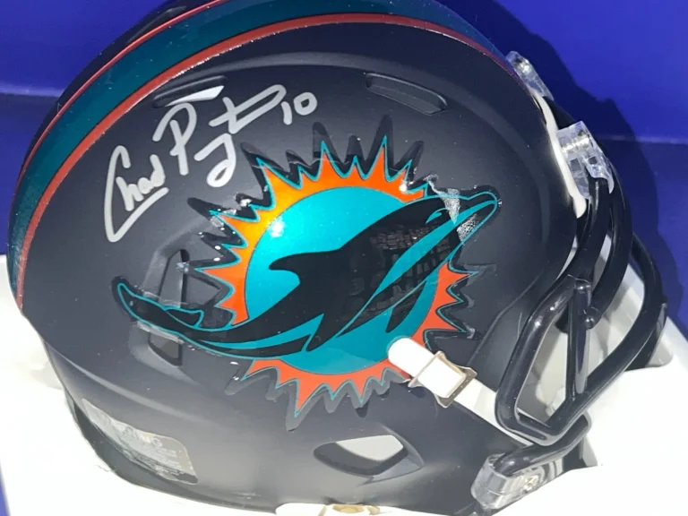 CHAD PENNINGTON MIAMI DOLPHINS  SIGNED RIVALRY MINI HELMET