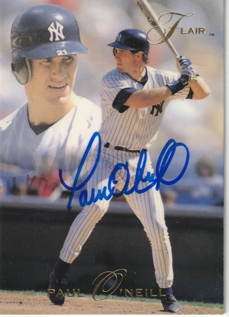 PAUL O'NEILL NEW YORK YANKEES  1993 FLAIR SIGNED CARD #251