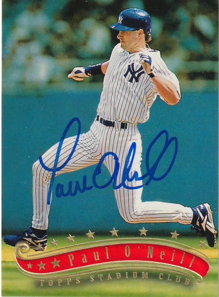 PAUL O'NEILL NEW YORK YANKEES  1997 TOPPS STADIUM  SIGNED CARD #32