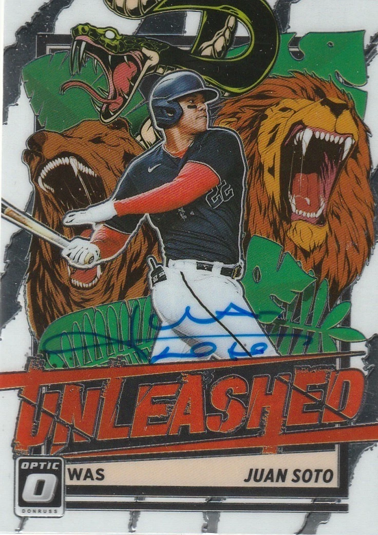 JUAN SOTO WASHINGTON NATIONALS  2021 DONRUSS OPTIC UNLEASHED SIGNED CARD #UNL7