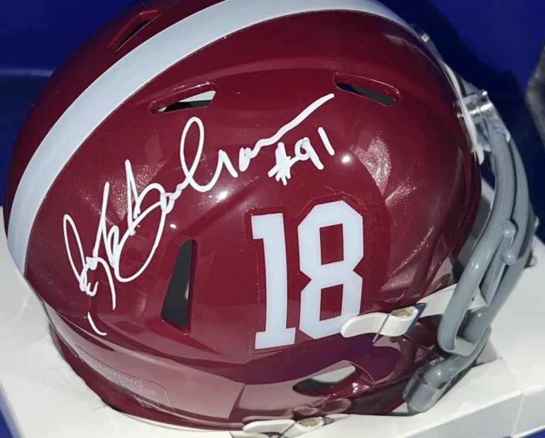 BOB BAUMHOWER ALABAMA CRIMSON  BECKETT AUTHENTICATED SIGNED MINI HELMET