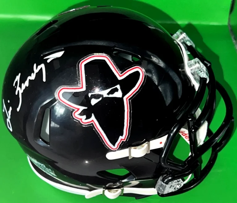 LUIS ZENDEJAS  OKLAHOMA OUTLAWS  USFL  SIGNED RIDDELL MINI HELMET
