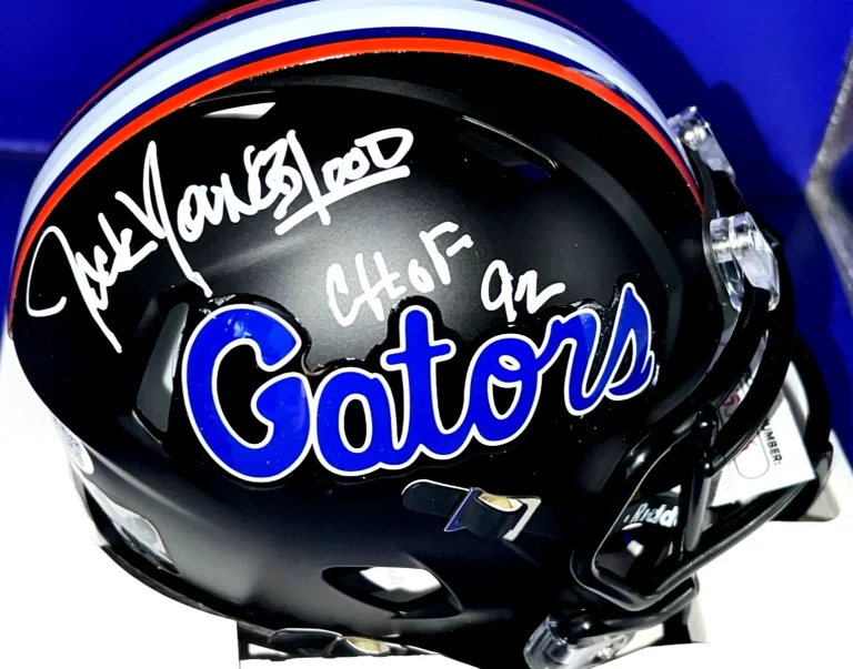 JACK YOUNGBLOOD FLORIDA GATORS CHOF 92  JSA AUTHENTICATED BLACK ALT MINI HELMET