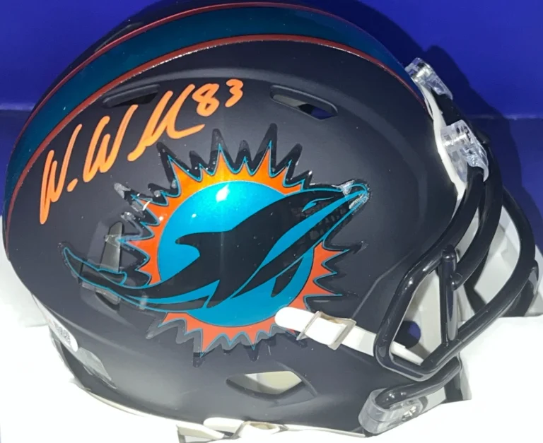 WES WELKER MIAMI DOLPHINS JSA AUTHENTICATED SIGNED RIVALRY MINI HELMET