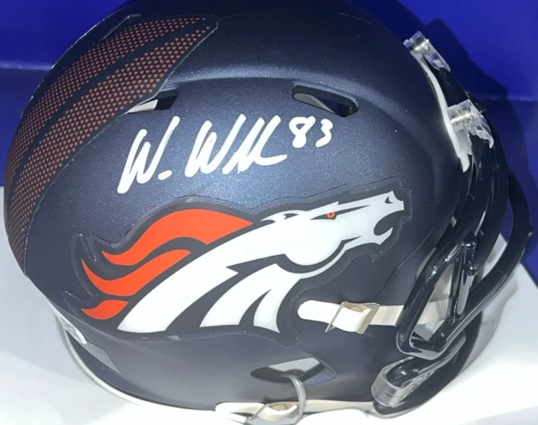 WES WELKER DENVER BRONCOS JSA AUTHENTICATED SIGNED MINI HELMET