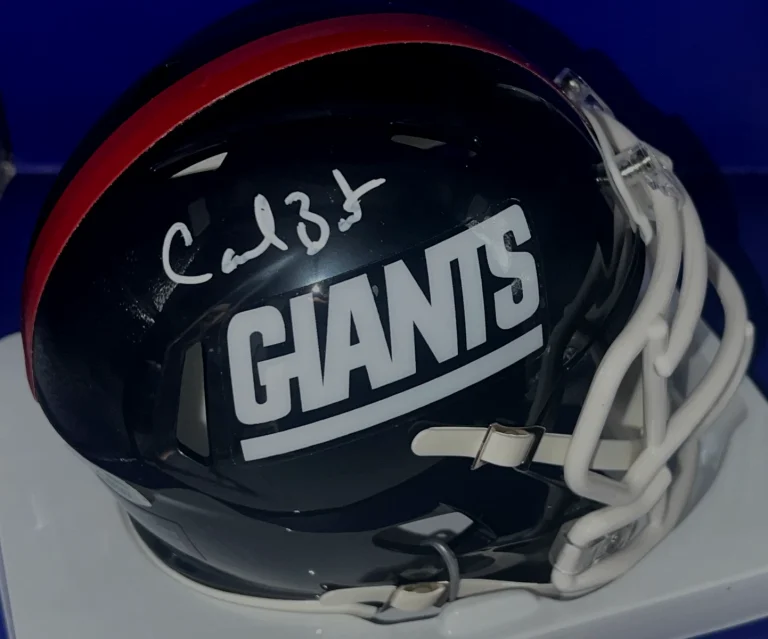 CARL BANKS NEW YORK GIANTS PSA AUTHENTICATED SIGNED MINI HELMET