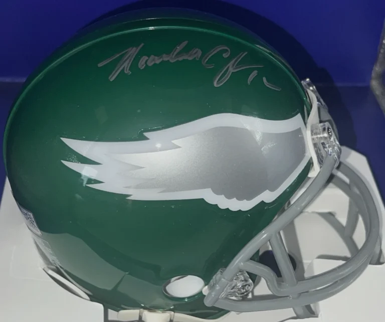 RANDALL CUNNINGHAM PHILADELPHIA EAGLES SIGNED TRI STAR AUTHENTICATED MINI HELMET