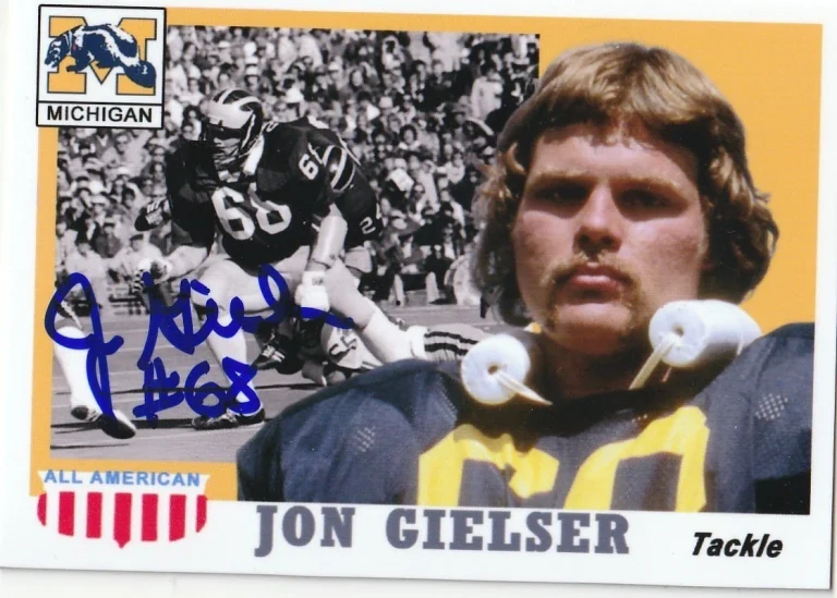 JON GIESLER MICHIGAN WOLVERINES SIGNED ALL AMERICAN STYLE CUSTOM CARD