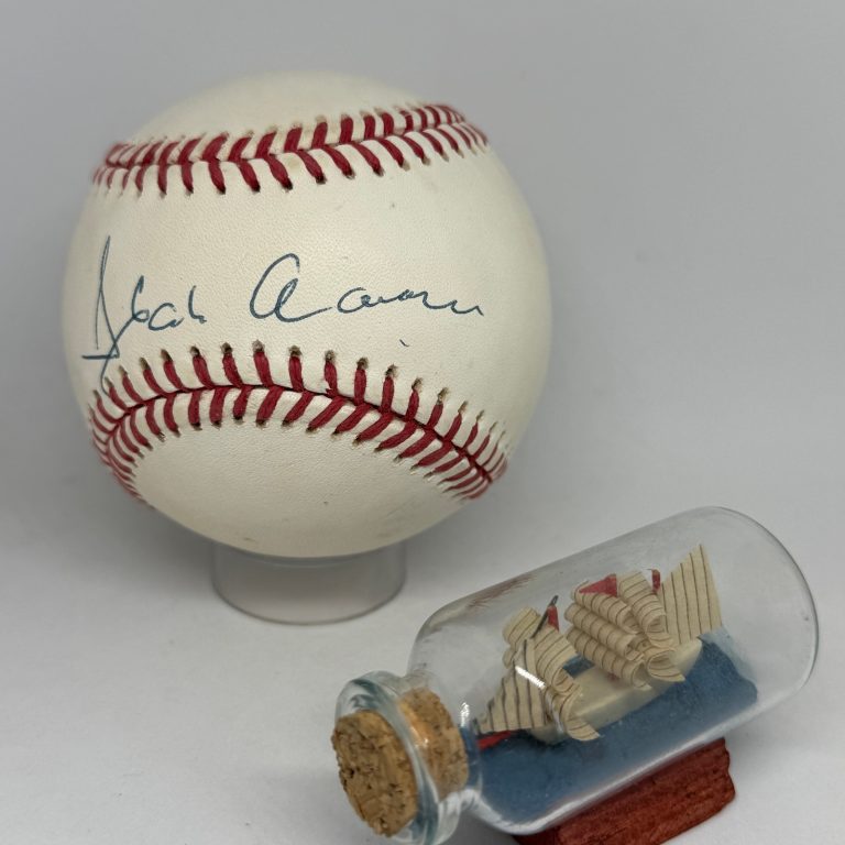 Hank Aaron signed Rawlings ONL Baseball JSA LOA Braves HOF Auto A4480