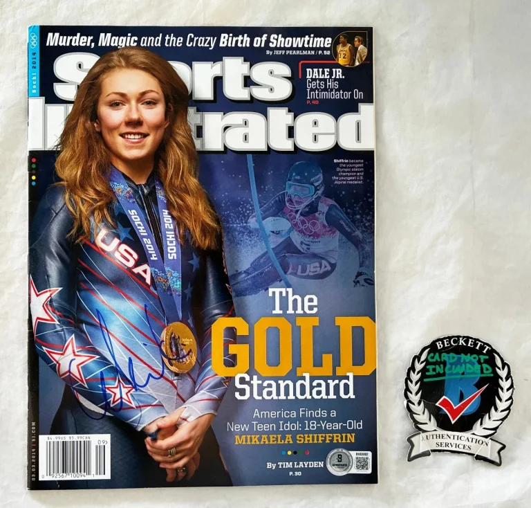 Mikaela Shiffrin Signed Magazine SI Olympics Skier USA Beckett BAS COA