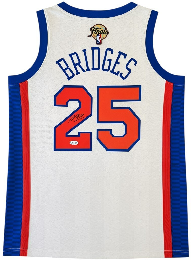 MIKAL BRIDGES SIGNED AUTOGRAPHED NEW YORK KNICKS JERSEY NBA FINALS JSA COA !