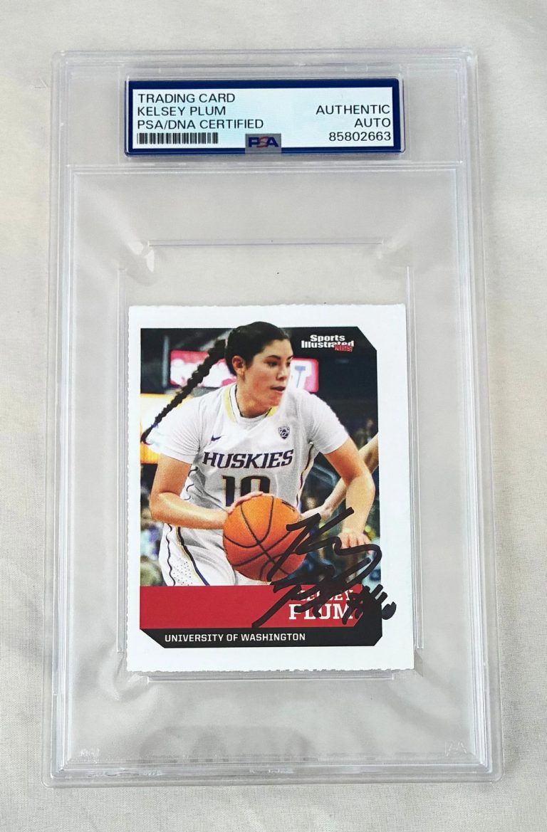 Kelsey Plum Signed Rookie Card 2016 SI For Kids #501 PSA/DNA 1 COA