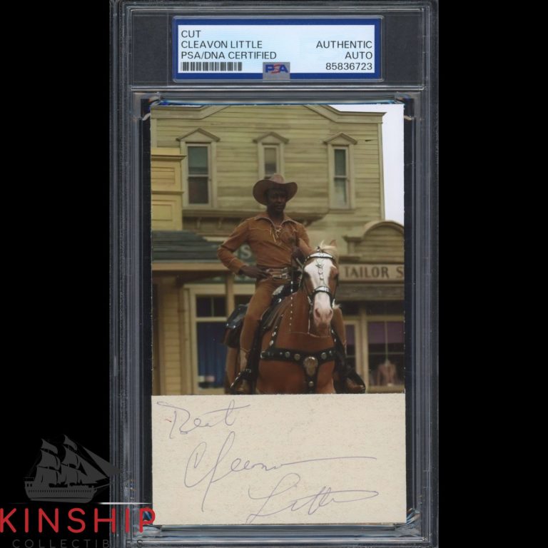 Cleavon Little signed Cut PSA DNA Slab Inscribed Blazing Saddles Auto C6242