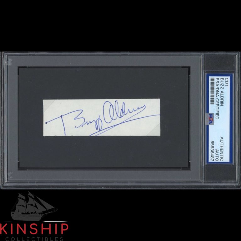 Buzz Aldrin signed Cut PSA DNA Slab Auto Apollo 11 Space Astronaut Moon C6233
