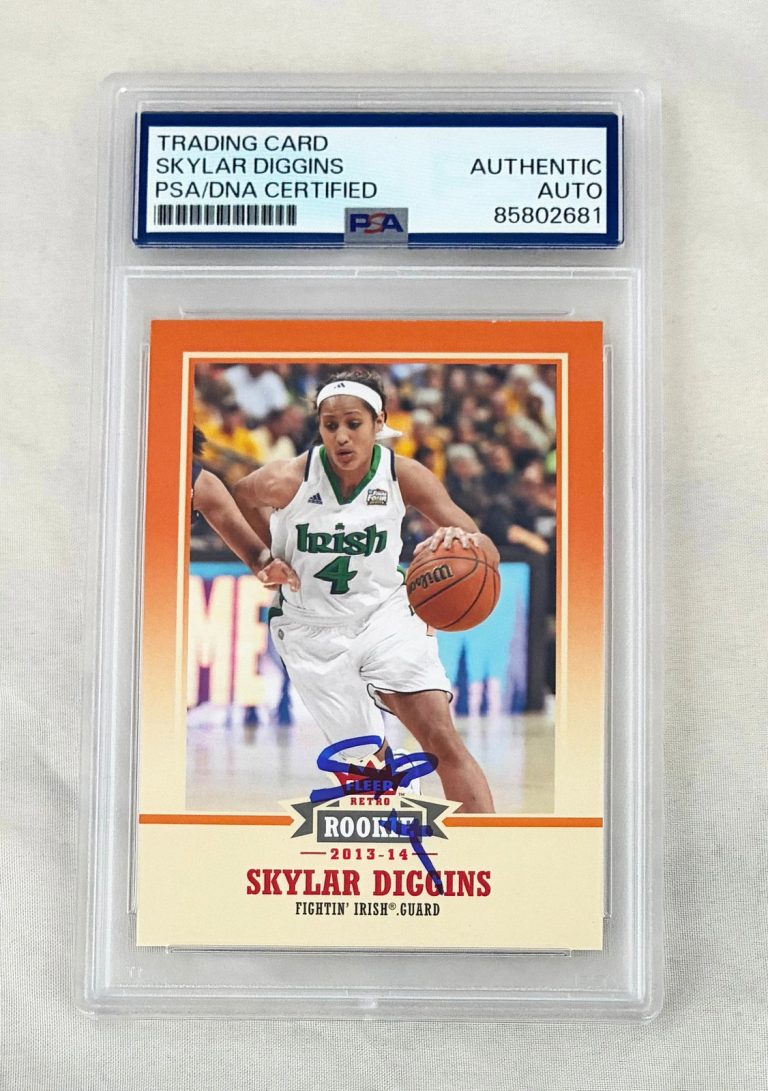 Skylar Diggins Signed Rookie Card 2014 Fleer Retro #53 PSA/DNA COA