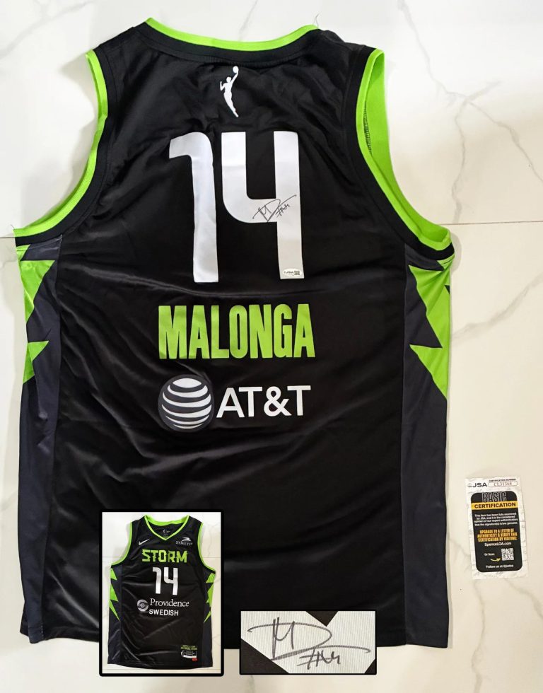 Dominique Malonga Signed Jersey WNBA Seattle Storm JSA 2 COA