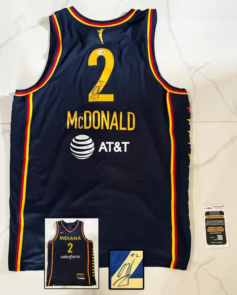 Aari McDonald Signed Jersey WNBA Indiana Fever JSA COA